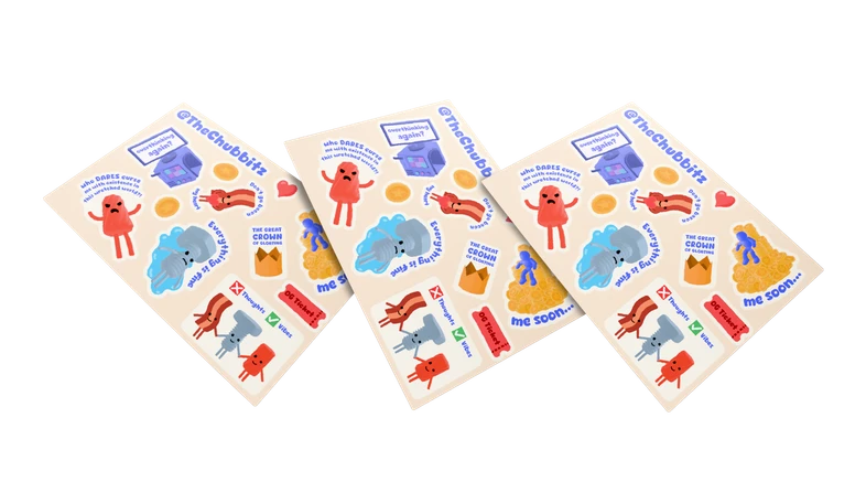 Chubbitz sticker sheet